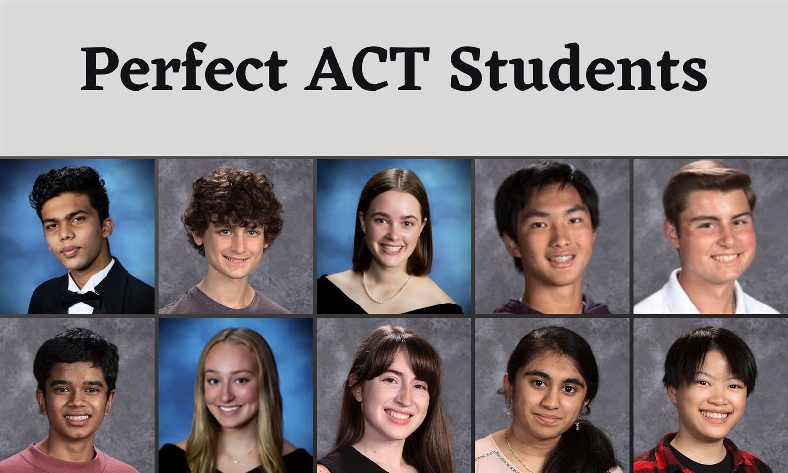 Head shots of 10 high school students 
